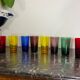 Series of 8 glasses of vintage colors 1970 Italy