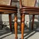 Four caned and wood chairs, Louis Philippe style, vintage, 1960s