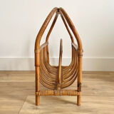 Rattan magazine holder