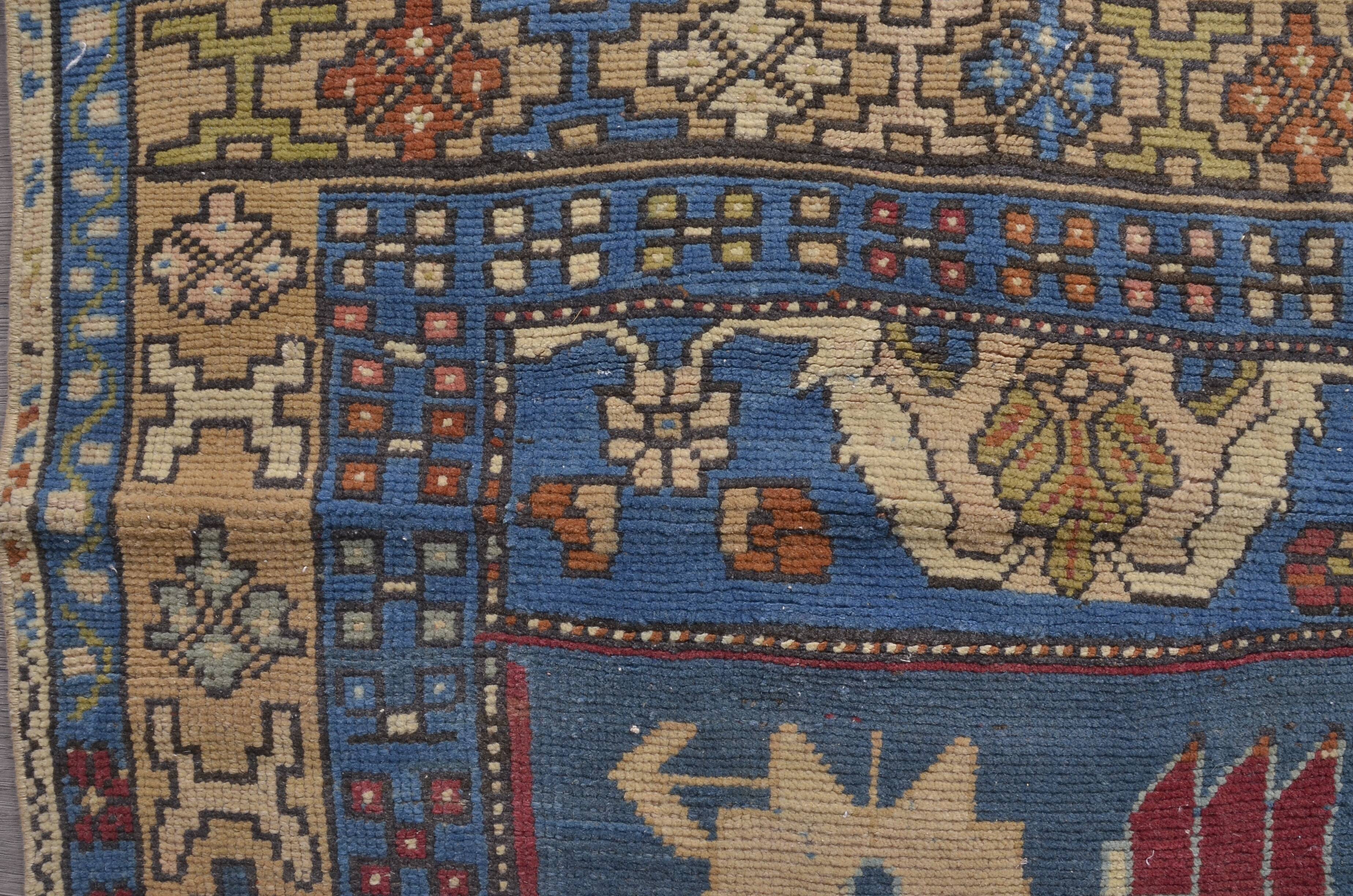 Oversize Handknotted Geometric Vintage Rug sku 1905