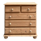 Renovated English pine chest of drawers