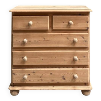 Renovated English pine chest of drawers