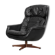 Swedish Modernist Leather Swivel Lounge Chair from Selig Imperial, 1970s