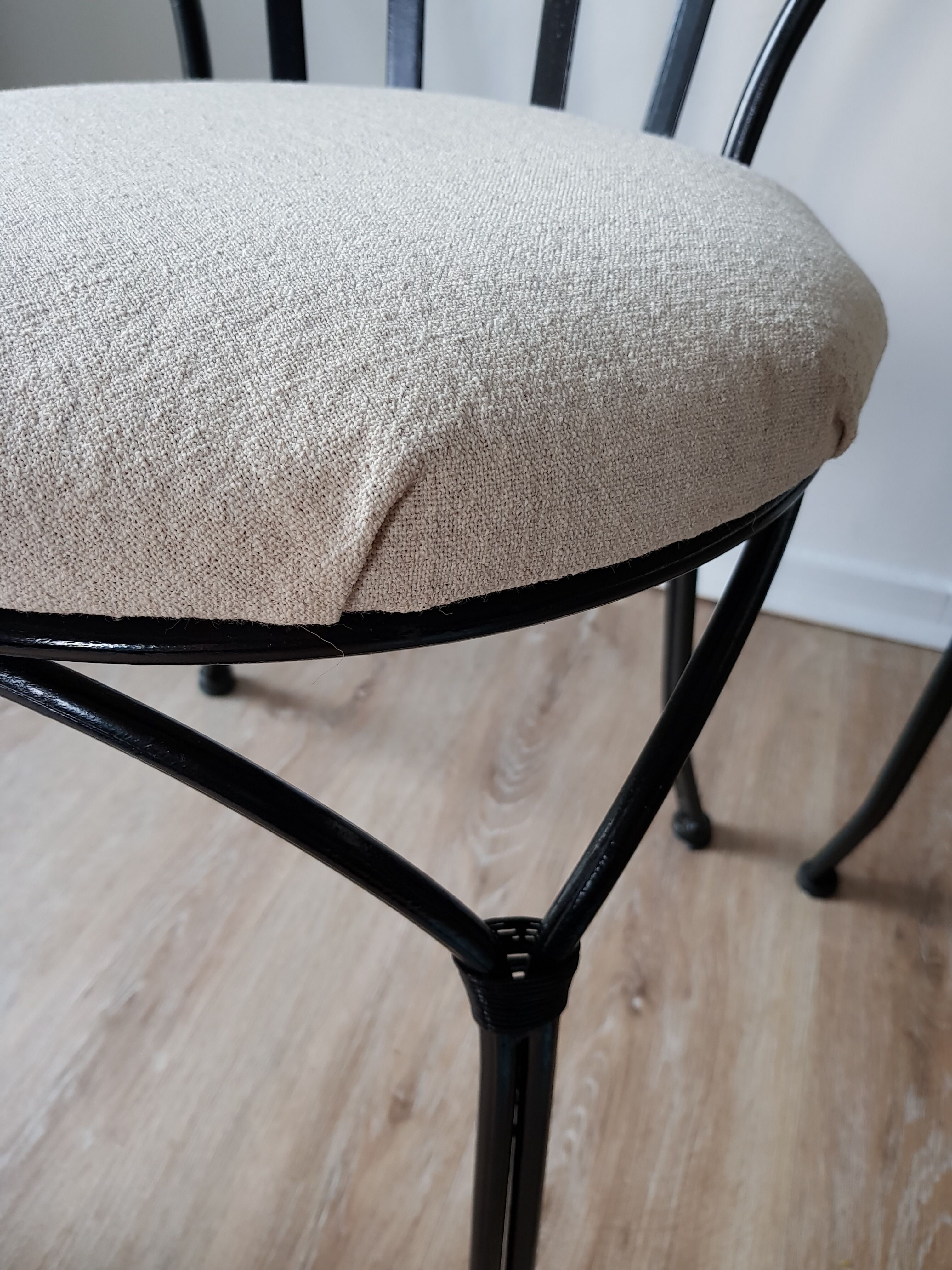 Set de 2 chaises métal noir