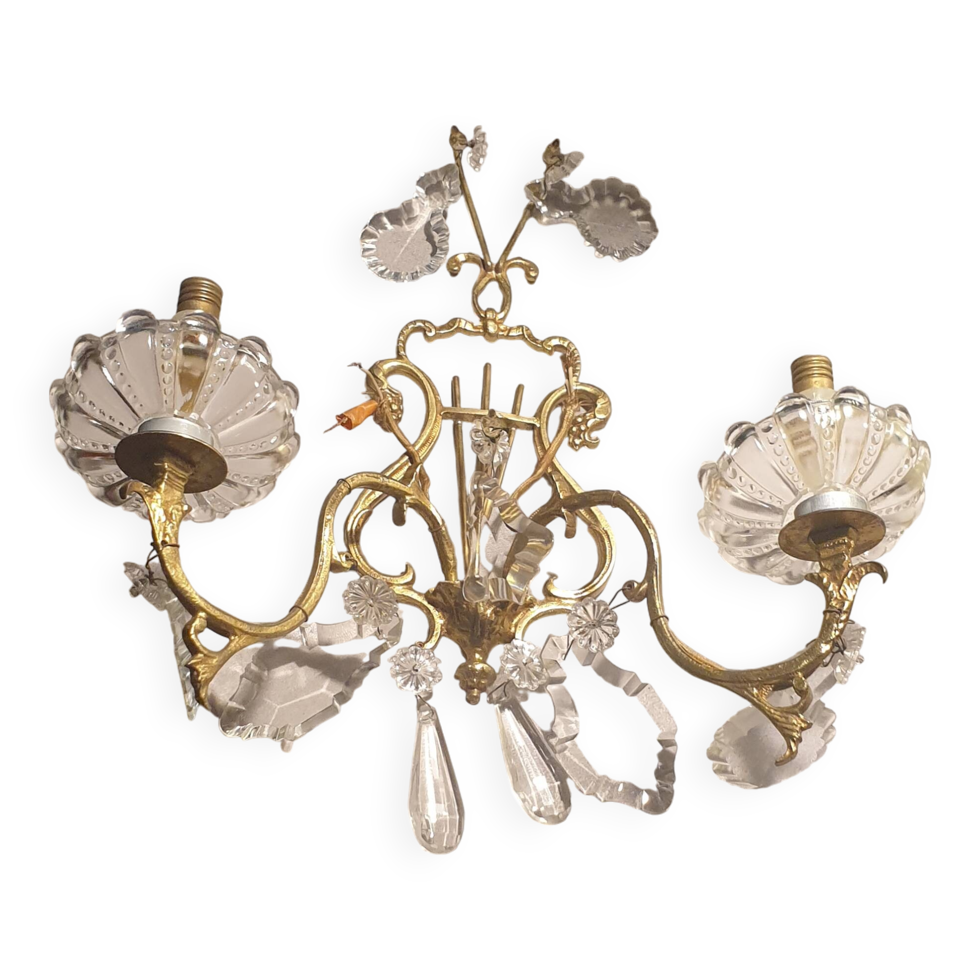 1 crystal prism wall light with 2 lights