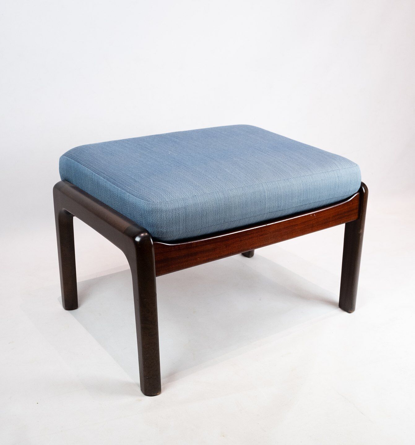 Stool in mahogany designed by Ole Wanscher and manufactured by P. Jeppesen.