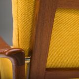 Chaise longue danoise du milieu du siècle en teck attribuée à Ib Kofod-Larsen, années 1960