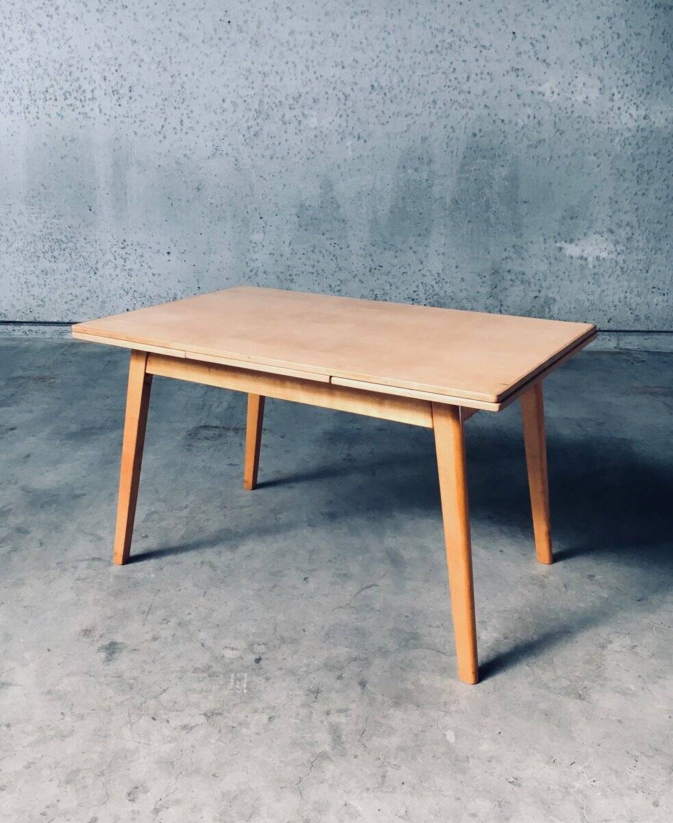 MCM Dutch Design Extendable Dining Table attributed to Cor Alons for Gouda Den Boer, 1950s