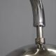 Art Deco chrome floor lamp, milk glass, walnut base, 1930s Czechoslovakia