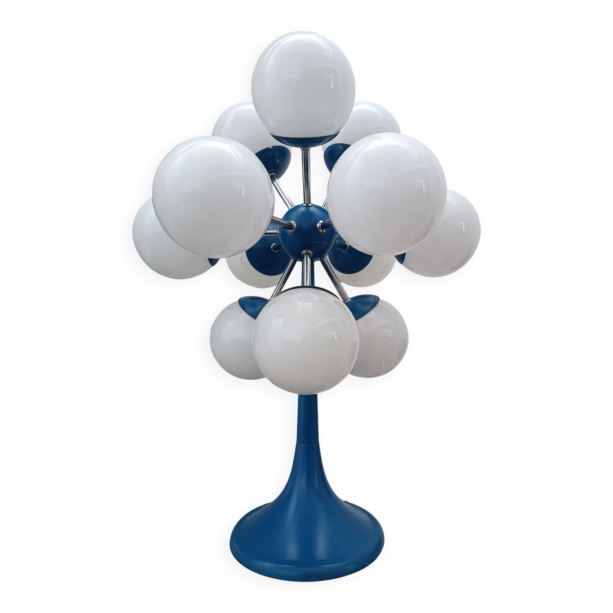 Sputnik lamp space age 12 globes 1970s