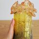 Vintage Transparent Resin Vase Brutalist Style Calla Lilies