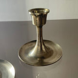 Pair of vintage brass candle holders