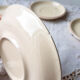Vintage handmade earthenware coffee service for 5 people
