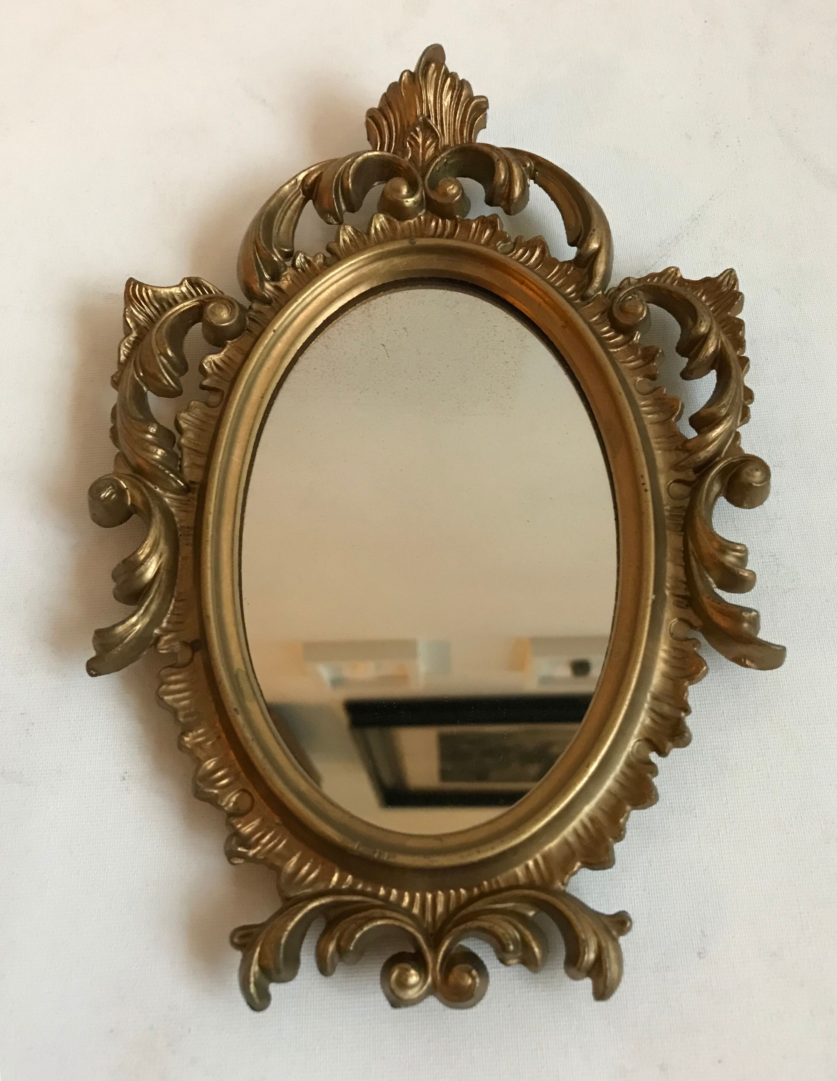 Miroir classique doré 16x24cm