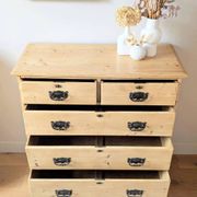 Antique English pine chest of drawers