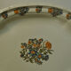 Flat ewer basin earthenware Moustiers Sud France 18th century flower solanée
