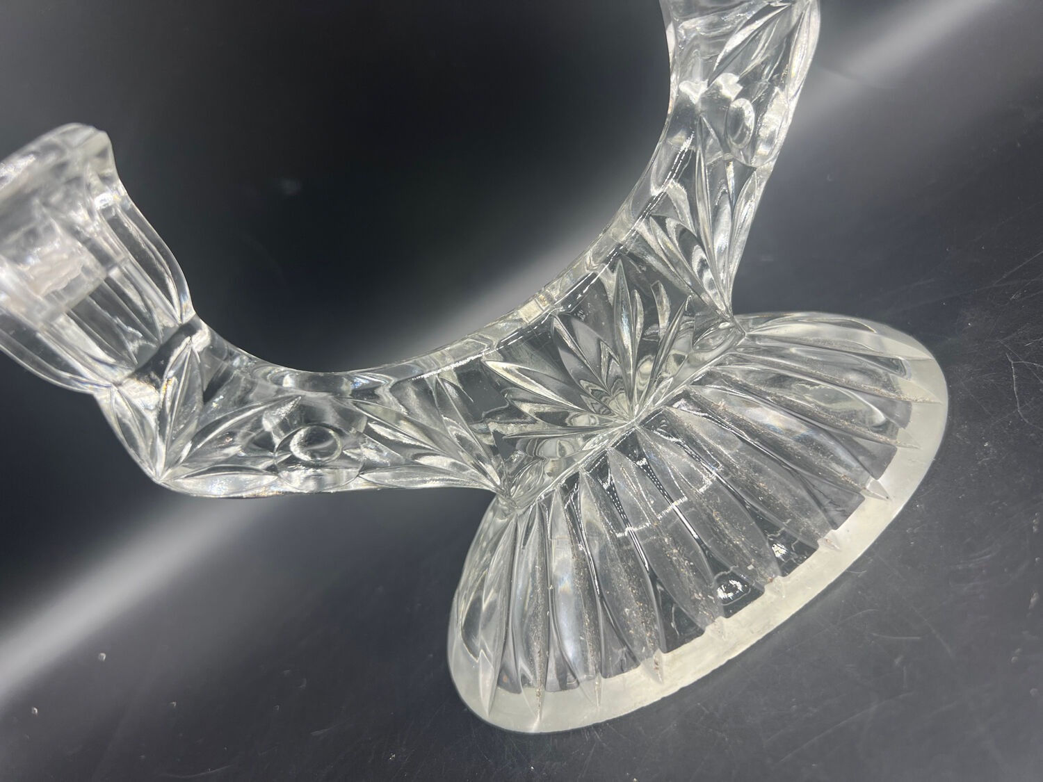 Vintage glass candle holder