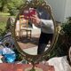 Miroir de coiffeuse ancien  40x57cm