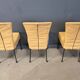 Vintage leather dining chairs, set of 6, 1980s