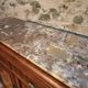 French Art Deco walnut sideboard with marble top (1930s)