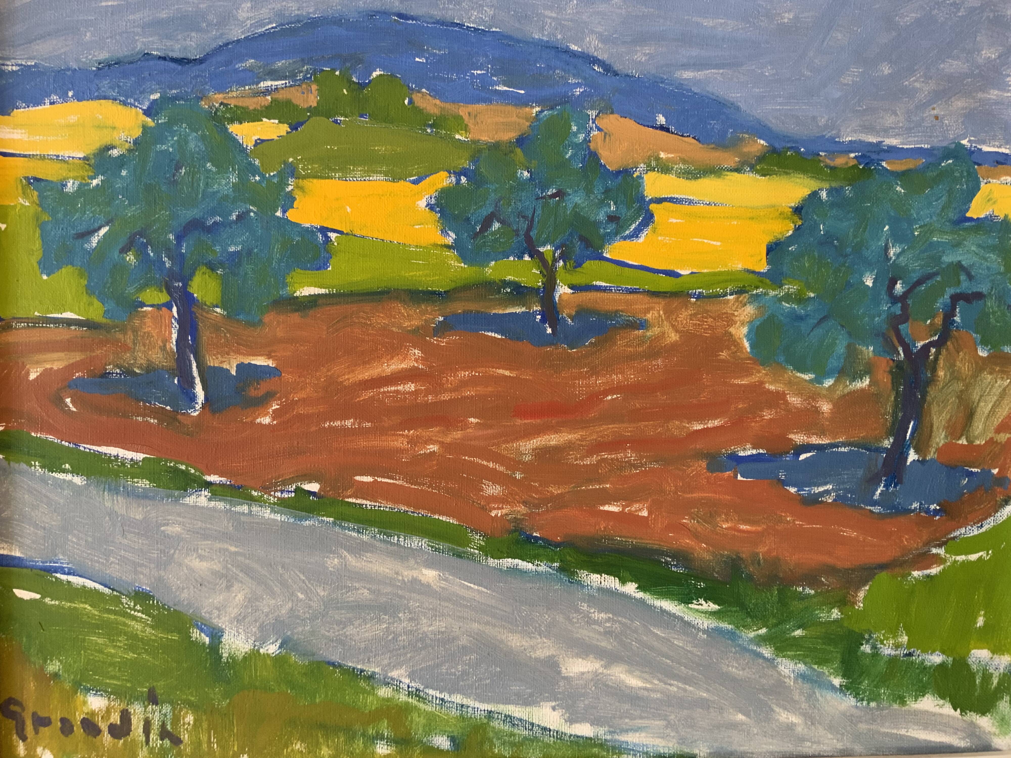 Svan Grandin (1906- 1982) Vintage Painting Landscape, signed