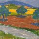 Svan Grandin (1906- 1982) Vintage Painting Landscape, signed