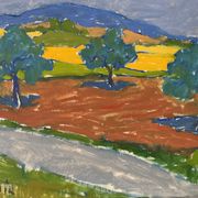 Svan Grandin (1906- 1982) Vintage Painting Landscape, signed