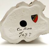 Vintage Hand-Painted Ceramic Woodpecker by Bepi Tay, Italy