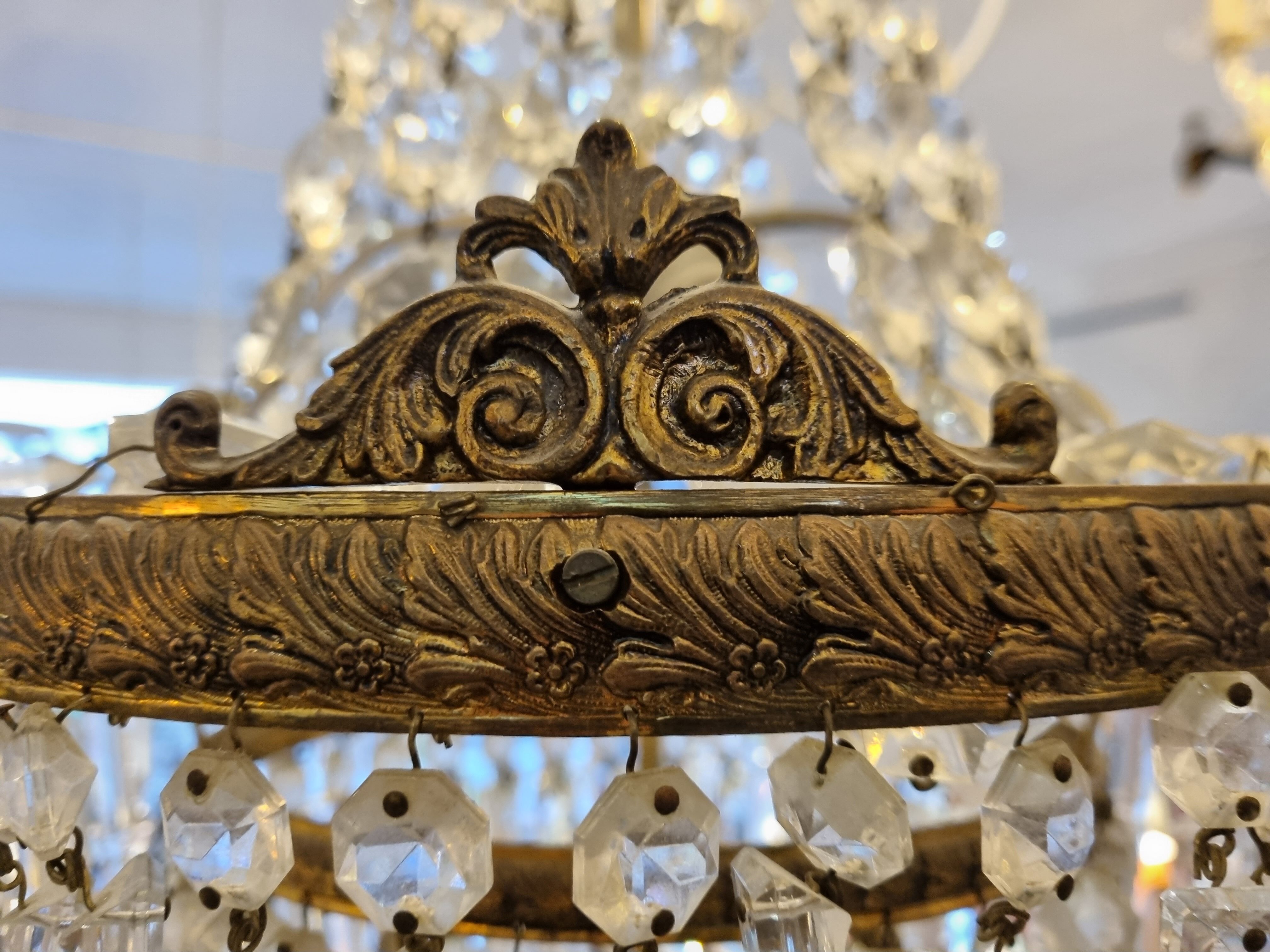 Hot air balloon chandelier with grapevines early twentieth century