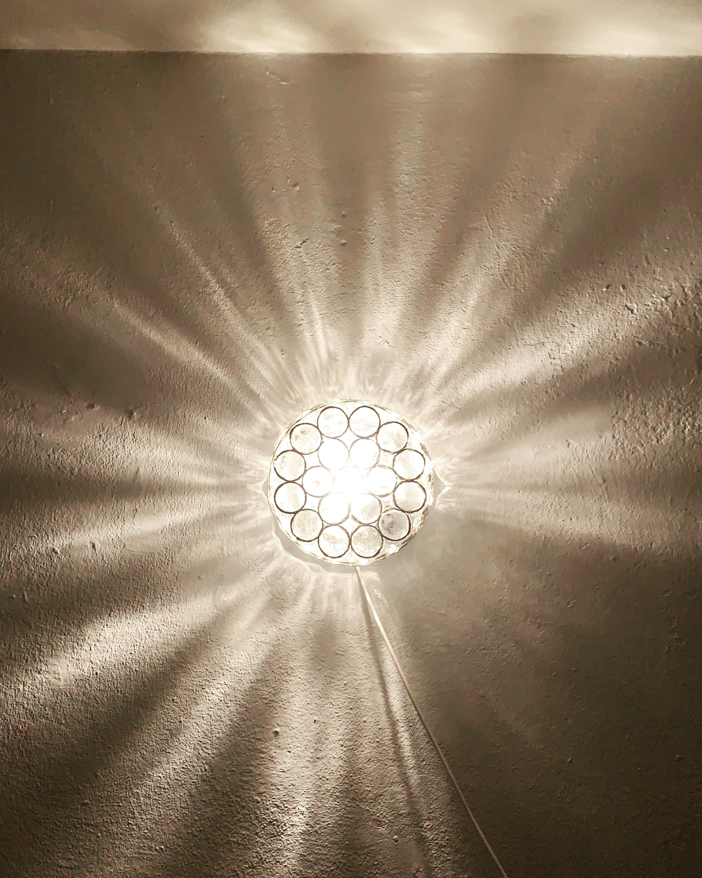 Iiron ring design wall or ceiling lamp by Limburg