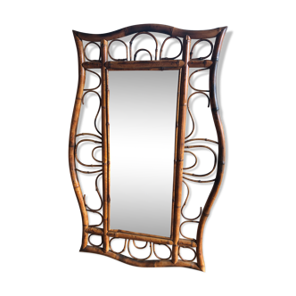 100 x 65 cm Bamboo mirror