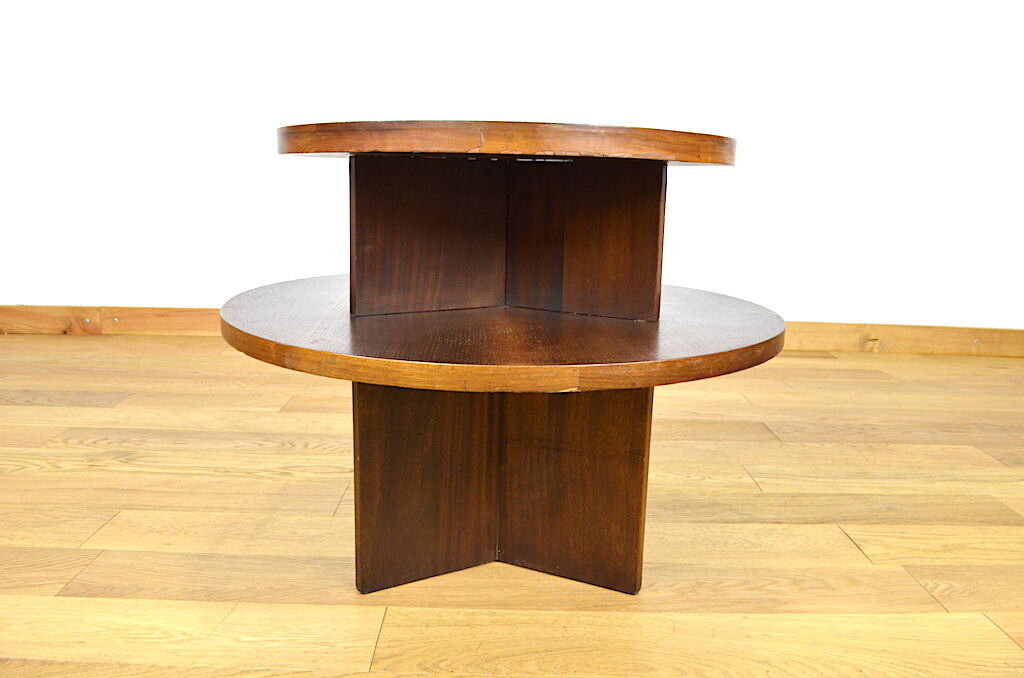 Art-Deco pedestal table in walnut 1940