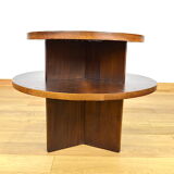 Art-Deco pedestal table in walnut 1940