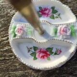 Round mirror on pedestal 18x31cm