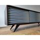 Vintage Scandinavian Modern Sideboard Hand-Painted Pattern, Denmark 1960s