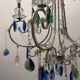Multicolored Crystal Chandelier 1960’s 6 lights