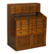 Antique English Art Deco furniture in hand-carved oak, 26 drawers.