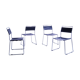 Set of 4 Giandomenico Belotti leather dining chairs for Alias 80s