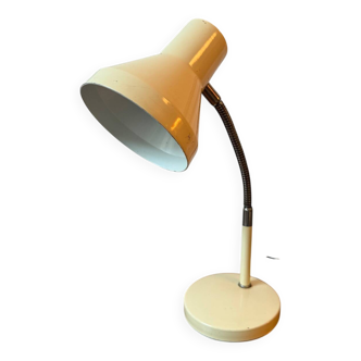 Lampe de bureau en métal jaune pale