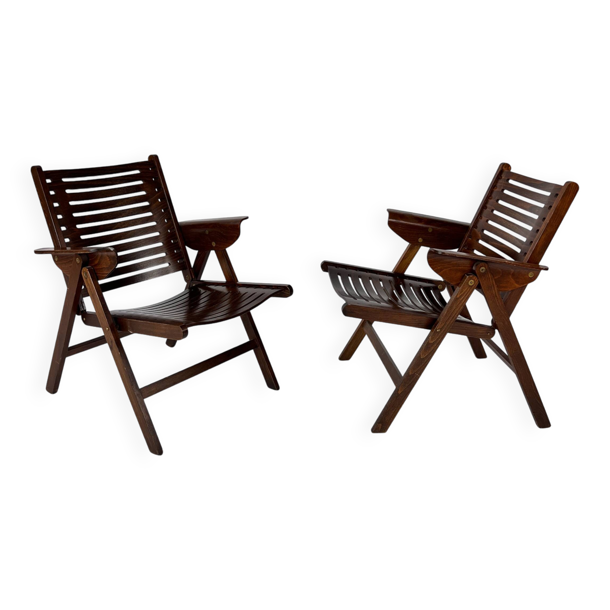 Set of 2 "Rex" Folding Chairs by Niko Kralj, 1950s