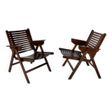 Set of 2 "Rex" Folding Chairs by Niko Kralj, 1950s
