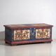 Antique blue folk art style chest (c.1920)