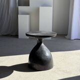 Sexy Neck - Solid wood side table (monoxyle) in organic shape colour