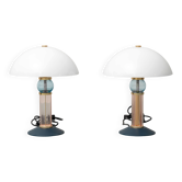 Paire de lampes modernistes Auras en verre, années 1980