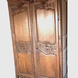 18th century carved oak bridal wardrobe