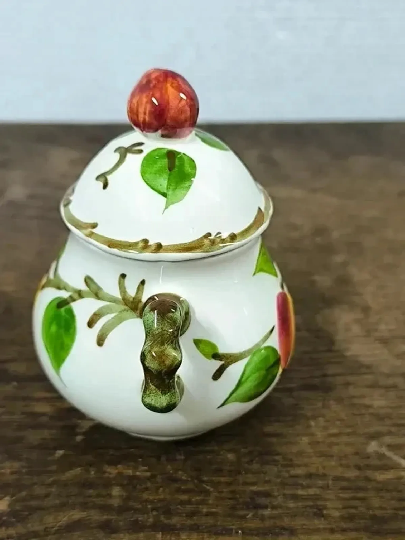 Vintage sugar bowl Villeroy & Boch "Ma Pomme" - Hand-painted - (V9)