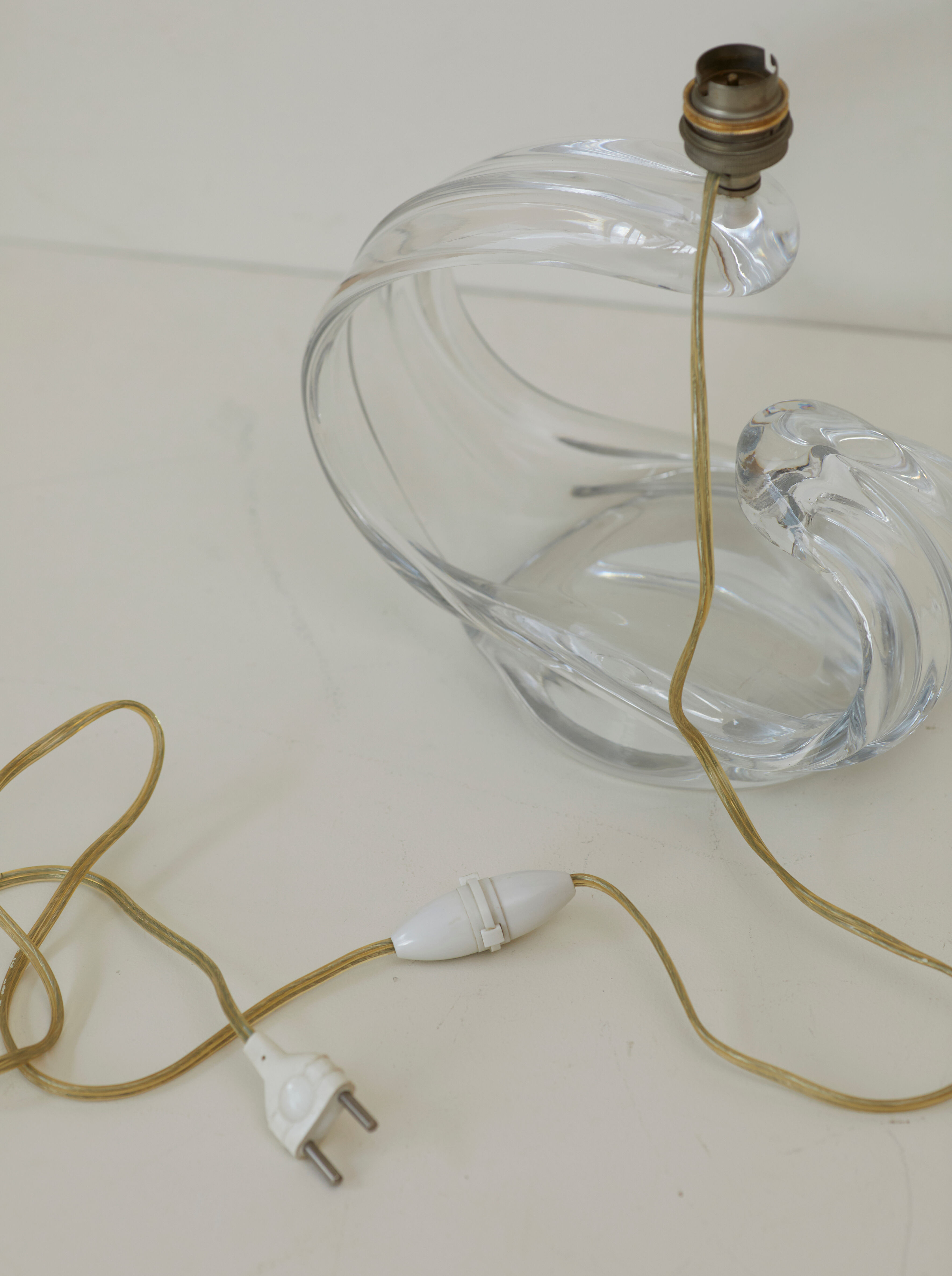 Crystal lamp foot Maison Daum France circa 1960