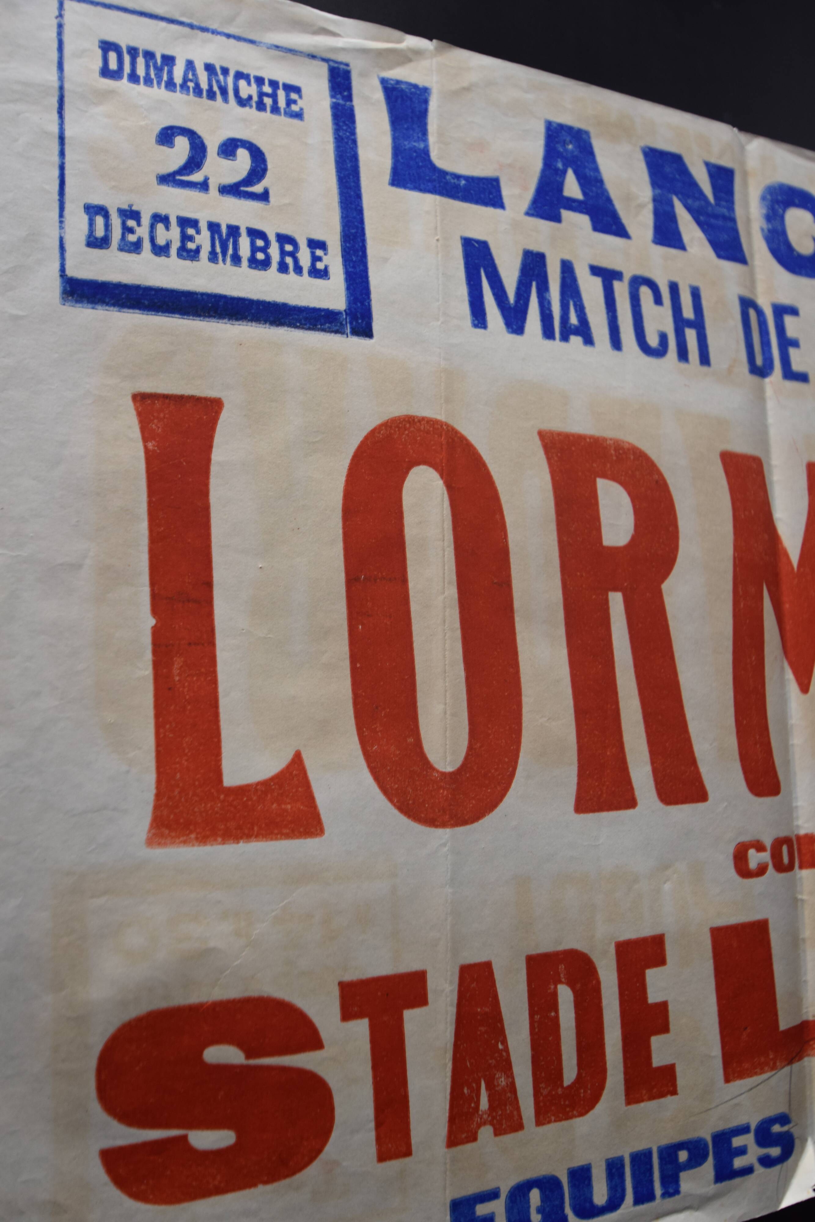 "Rugby Match" poster - City of Langon - 1930s