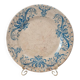 Antique plate model "Joconde", Victorian blue decoration