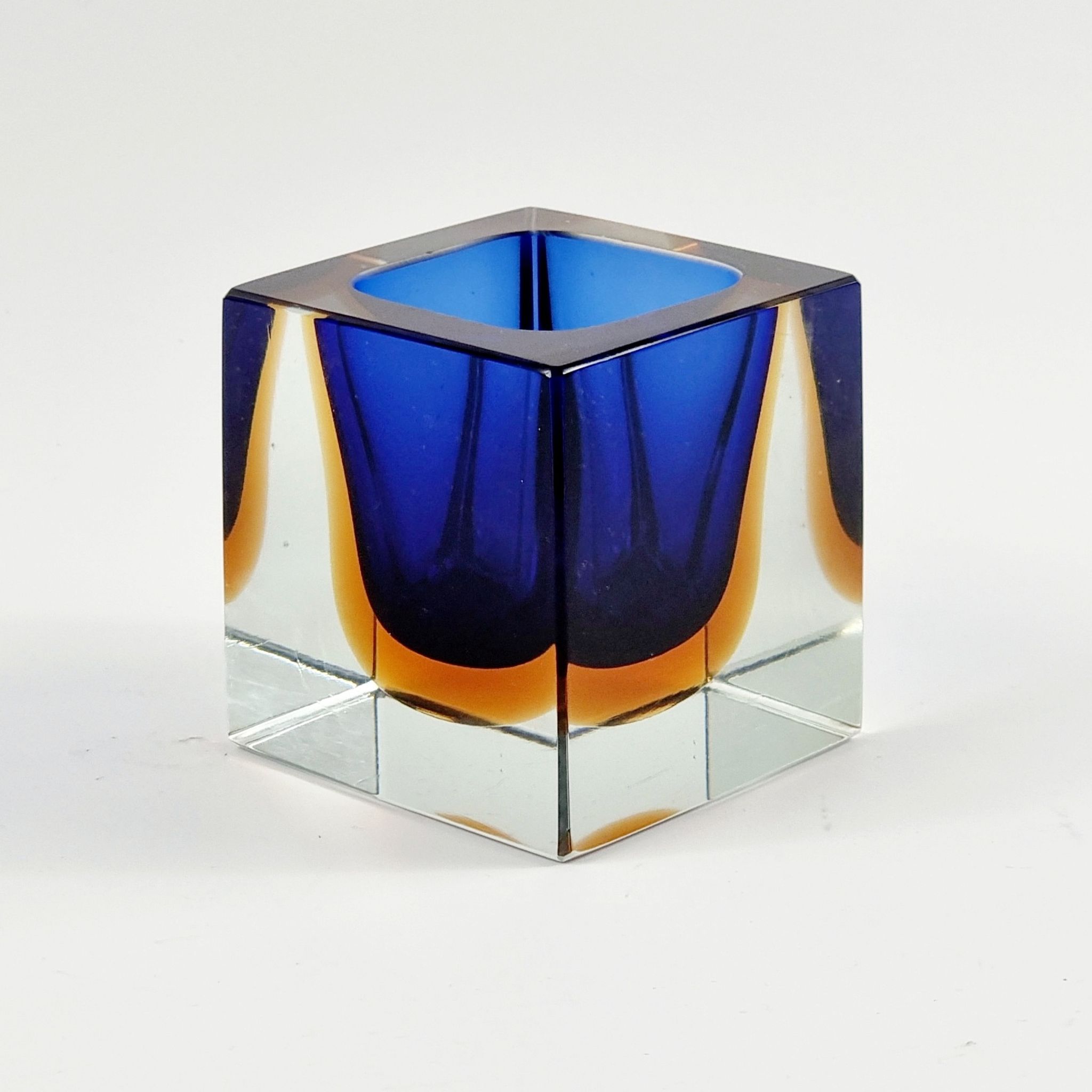 Sommerso Murano Glass Catch-All by Flavio Poli for Seguso, Italy, 1960s